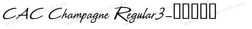 CAC Champagne Regular3字体转换